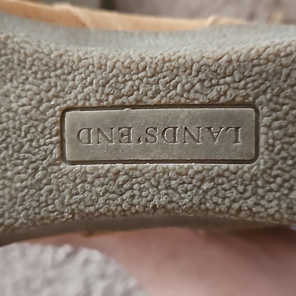 Lands End Desert Boot Wedges Womens Suede Wingtip Ankle Booties - Picture 9 of 9